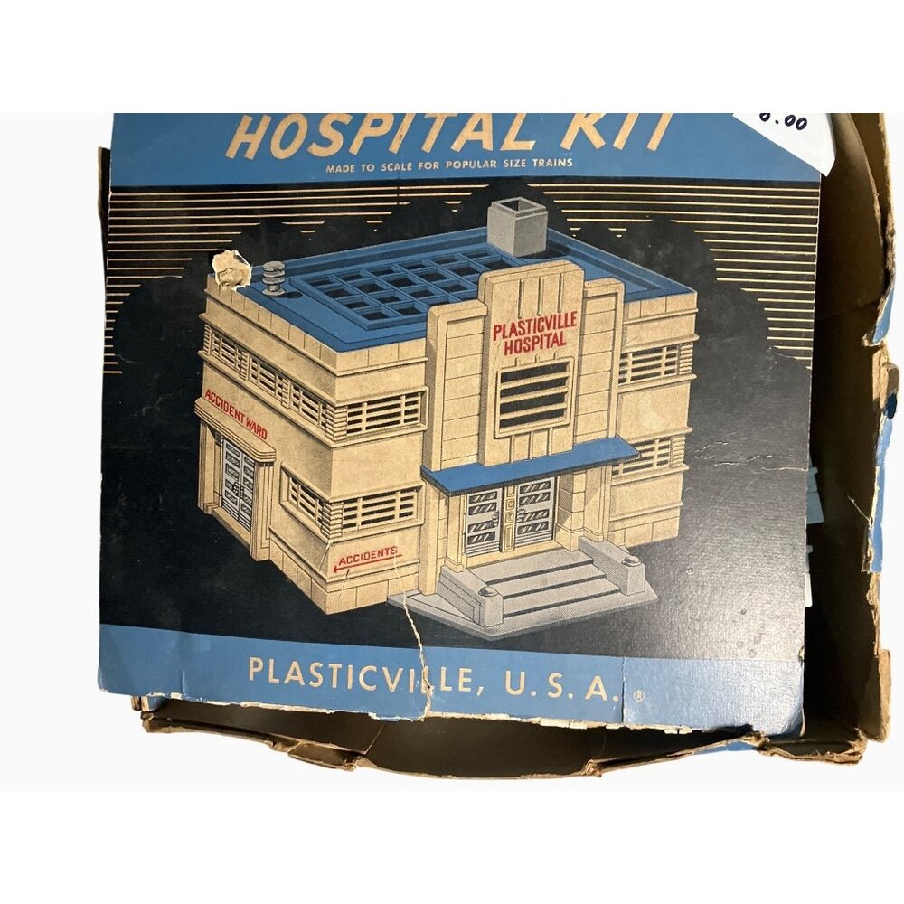 Plasticville U.S.A. Hospital Kit Model Building For Train Set Vintage